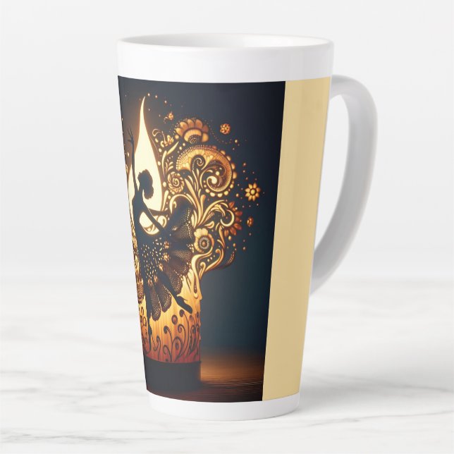 Caneca De Café Latte Derreter Dançarino de Flamenco (Ângulo direito)