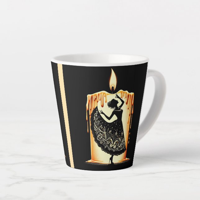 Caneca De Café Latte Derreter Dançarino de Flamenco (Ângulo direito)