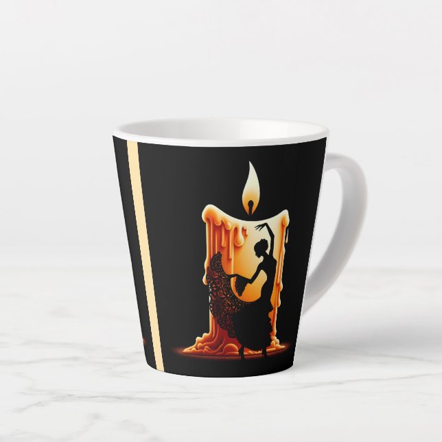 Caneca De Café Latte Derreter Dançarino de Flamenco (Ângulo direito)