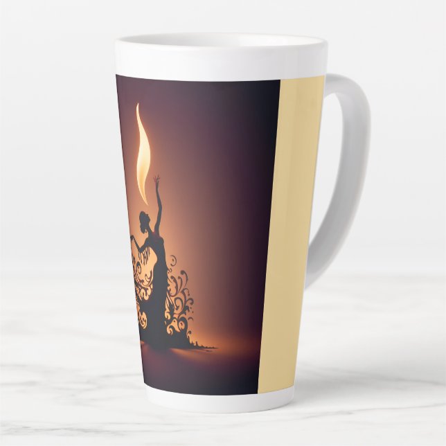 Caneca De Café Latte Derreter Dançarino de Flamenco (Ângulo direito)