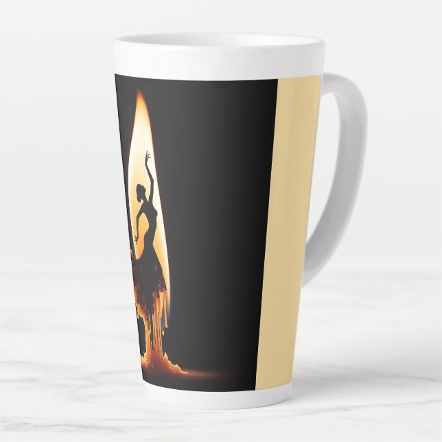 Caneca De Café Latte Derreter Dançarino de Flamenco (Ângulo direito)