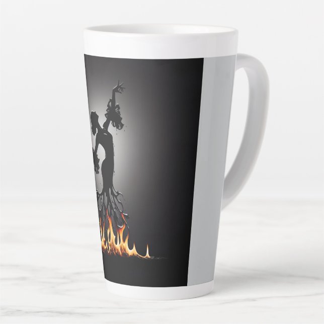 Caneca De Café Latte Derreter Dançarino de Flamenco (Ângulo direito)