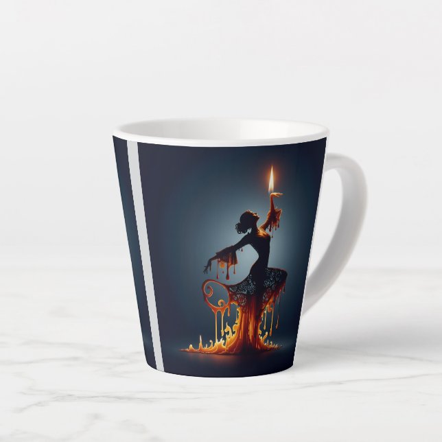 Caneca De Café Latte Derreter Dançarino de Flamenco (Ângulo direito)