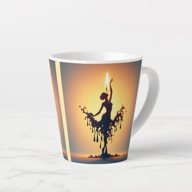 Caneca De Café Latte Derreter Dançarino de Flamenco (Ângulo direito)