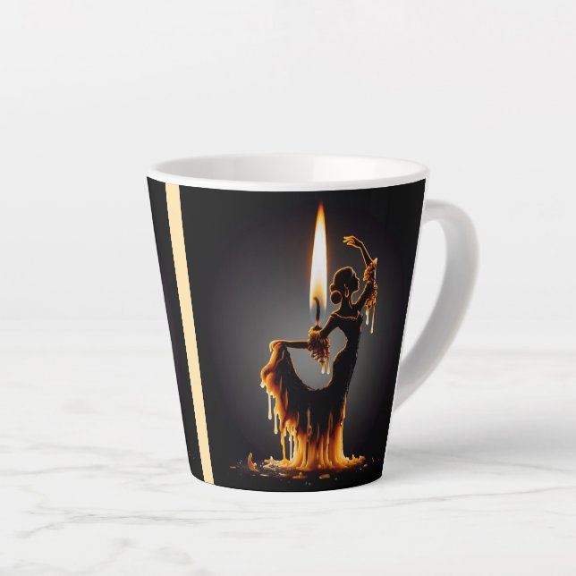 Caneca De Café Latte Derreter Dançarino de Flamenco (Ângulo direito)