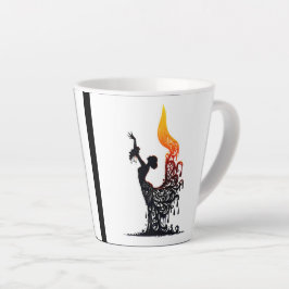Caneca De Café Latte Derreter Dançarino de Flamenco