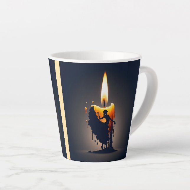 Caneca De Café Latte Derreter Dançarino de Flamenco (Ângulo direito)