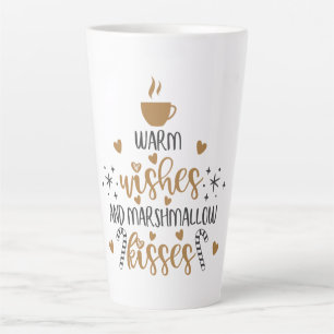 Caneca De Café Latte Desejos Quentes e Beijos de Marshmallow