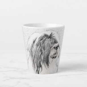 Caneca De Café Latte Desenho Collie Com Carapaça - Arte Cachorra Origin