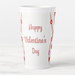 Caneca De Café Latte Desenho de aquarela do Dia dos Namorados-23223