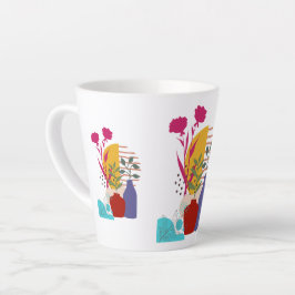 Caneca De Café Latte Desenho de Arte