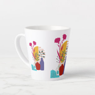Caneca De Café Latte Desenho de Arte