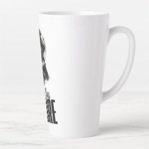 Caneca De Café Latte Desenho de Lua Cheia da Natureza da Bruxa Gótica  