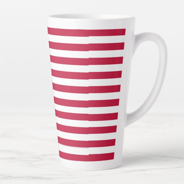Caneca De Café Latte Desenho de Orgulho da Bandeira Americana dos EUA (Direita)