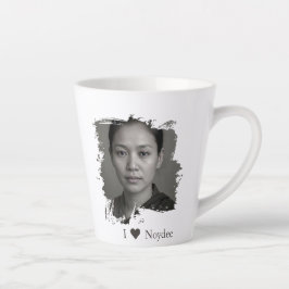 Caneca De Café Latte Desenho de pincelada para sua imagem e texto