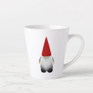 Caneca De Café Latte Desenho Gráfico de Gnomo de Chapéu Vermelho Encant