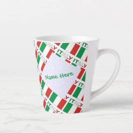 Caneca De Café Latte Desenho Personalizado de Herança com Bandeira Ital