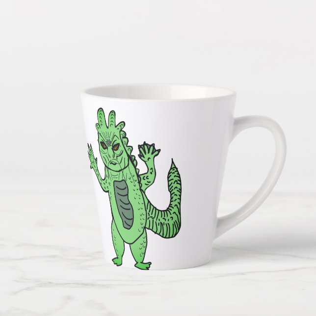 Caneca De Café Latte desenho reptiliano (Direita)