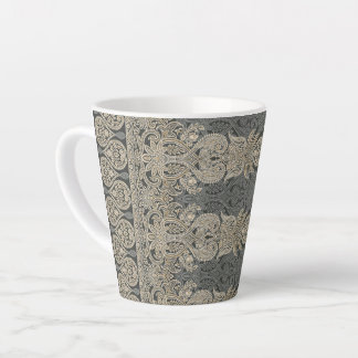 Caneca De Café Latte desenho tradicional ornamental paisley