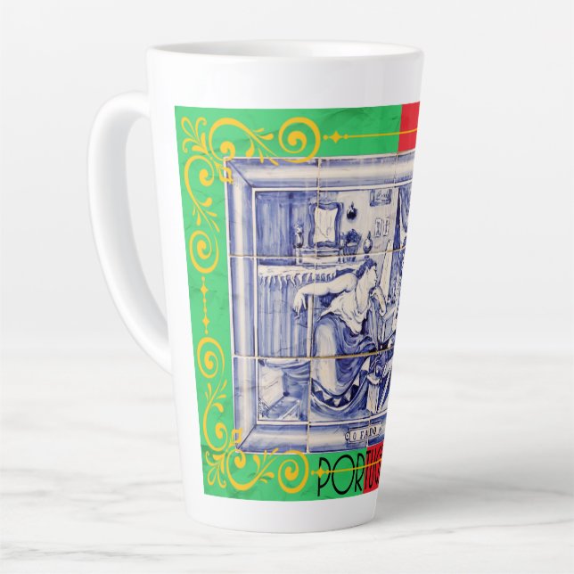 Caneca De Café Latte desenhos portugueses  (Ângulo esquerdo)