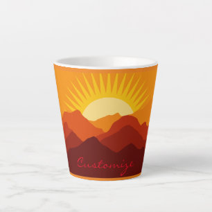 Caneca De Café Latte Desert Mounts Sunset Thunder_Cove