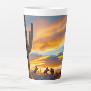 Caneca De Café Latte Desert Wild Pigs Javalina Arizona