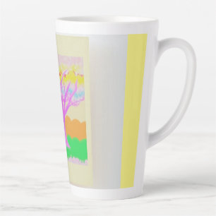 Caneca De Café Latte Desfile de imagens fantásticas com cores de pasta