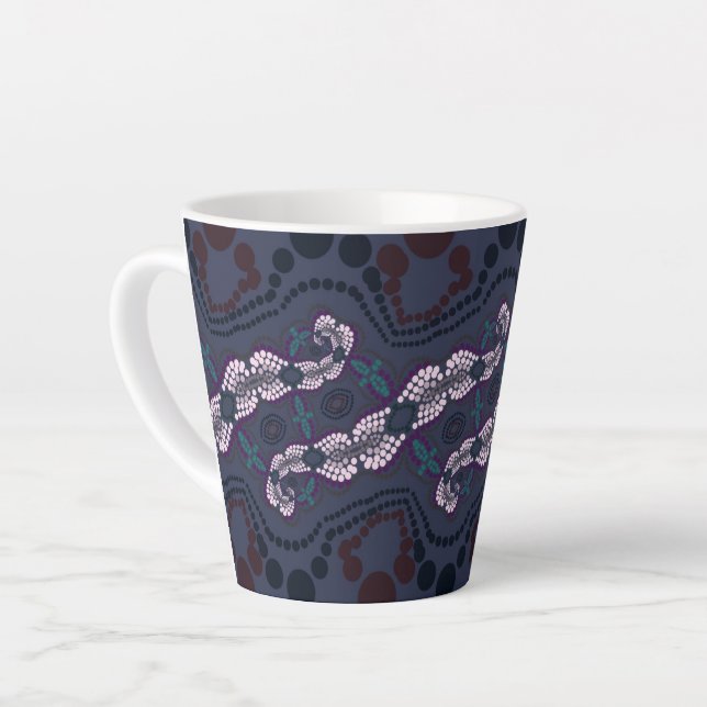 Caneca De Café Latte Design 2021 de Late MUG Jimette (Ângulo esquerdo)