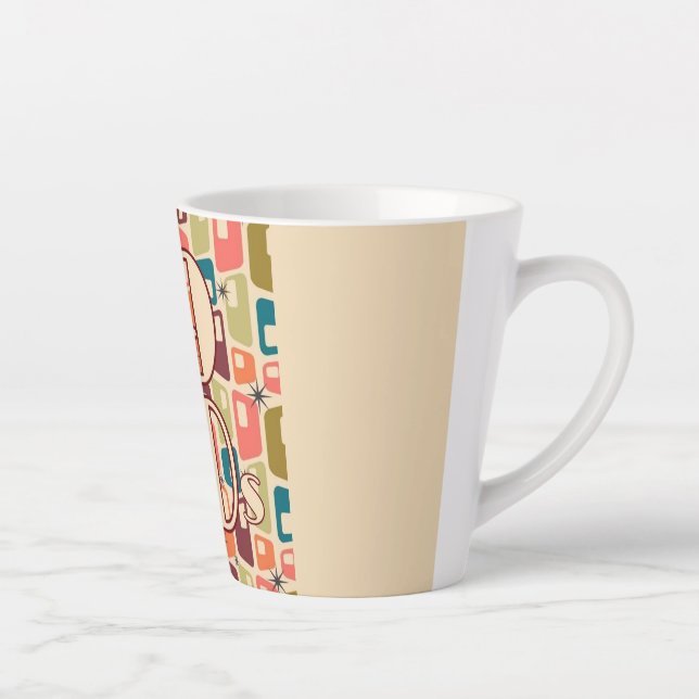 Caneca De Café Latte design da Década de 1950 (Direita)