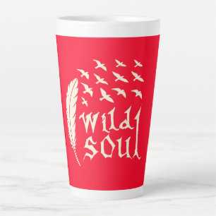 Caneca De Café Latte Design da Natureza da Pássaro de Peste Selvagem de