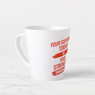 Caneca De Café Latte Design de Citação Motivacional