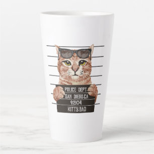 Caneca De Café Latte design de gato fofo design para gatos amantes