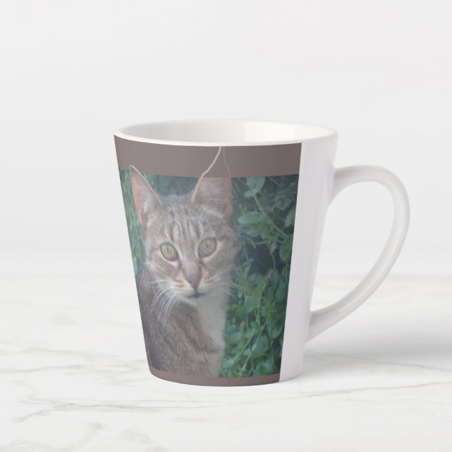 Caneca De Café Latte Design de Gato Gato-Gato-Lata (Direita)