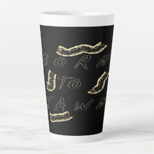 Caneca De Café Latte Design De nascer Para Gótico De Yawn Que Está Bem