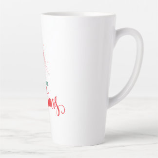 Caneca De Café Latte Design de Natal com estrelas