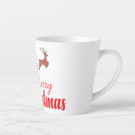 Caneca De Café Latte Design de Natal e renas