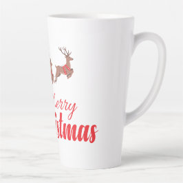 Caneca De Café Latte Design de Natal e renas