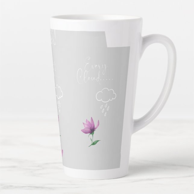 Caneca De Café Latte Design de Nuvem Sonhadora (Direita)