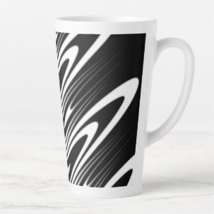 Caneca De Café Latte design de padrão orgânico contínuo