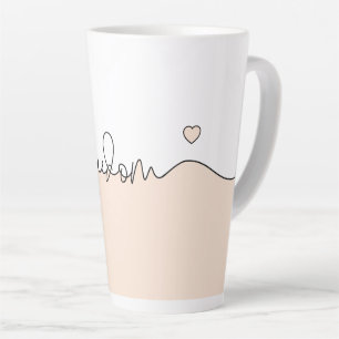 Caneca De Café Latte Design de Tipografia Minimalista Liberdade