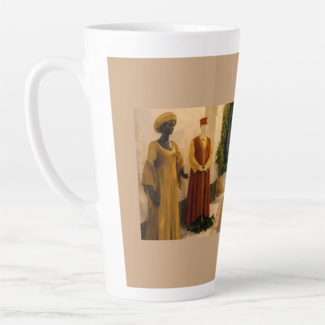 Caneca De Café Latte Design elegante e raffinato (Esquerda)