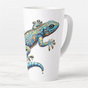 Caneca De Café Latte Design Funky Gecko