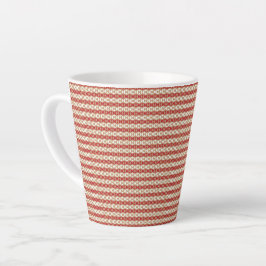 Caneca De Café Latte Design Geométrico do Ano Escolar Preppy