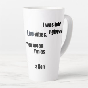 Caneca De Café Latte Design Inspirador de Leo para Uso Diário e Ideia d
