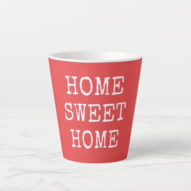 Caneca De Café Latte Design mínimo para casa doce (Frente)