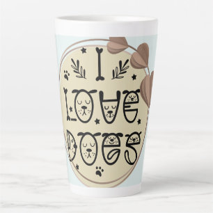 CANECA DE CAFÉ LATTE DESIGN PARA AMANTES DE CACHORRO DE FUN CORTANTE