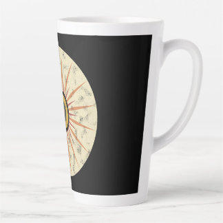 Caneca De Café Latte Design Retro Boho de Explosão Solar