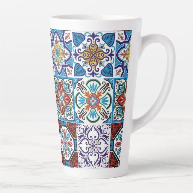 Caneca De Café Latte Designs portuguesas (Direita)