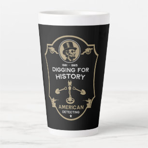 Caneca De Café Latte Detecção de Metais da Guerra Civil Americana