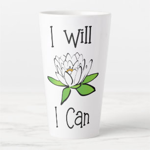 Caneca De Café Latte Determinação da Flor de Lotus Eu posso